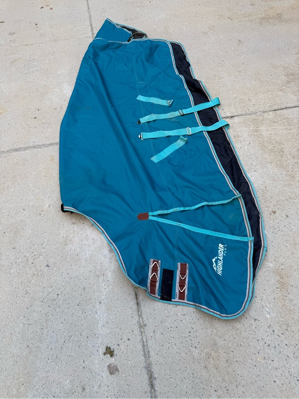 SHIRES Highlander turnout horse blanket - sheet beautiful Teal color size 87 “